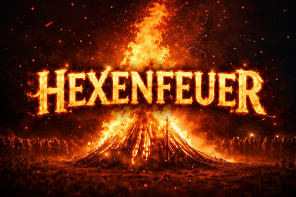 Hexenfeuer unter dem Nachthimmel